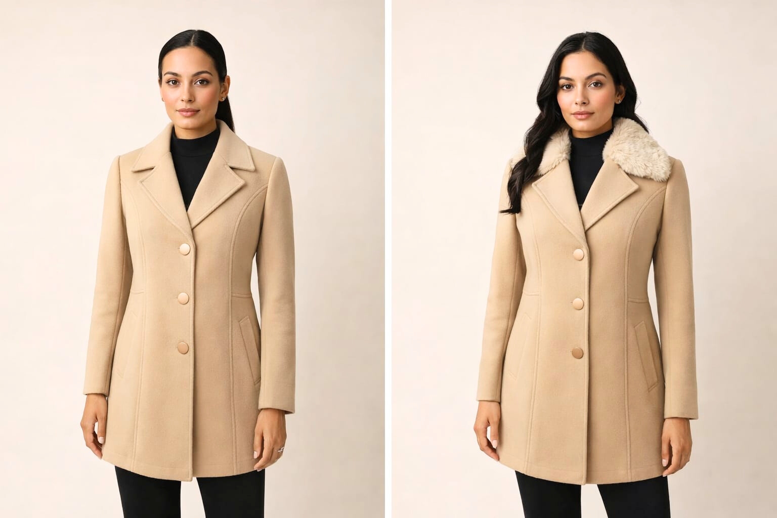 Double Breasted Grey Woolen Coat - Image 4